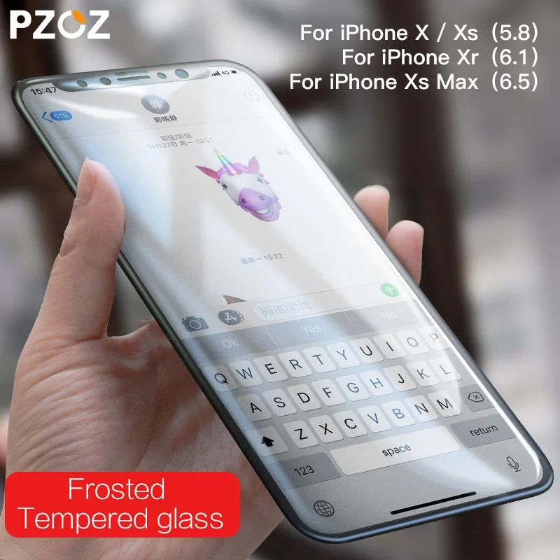 PZOZ для iphone X XS Max XR матовое закаленное стекло полная защитная крышка для экрана телефона защитная пленка 5D для iphone xs plus xr 9H