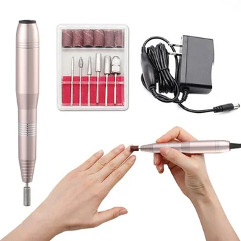 

Professional Electric Nail Drill Sets Portable Nail Polishing Pen Manicure Machine Polisher with Brushes Nail Art Tools