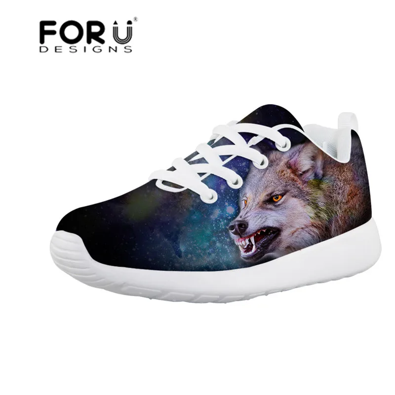 FORUDESIGNS Sport Running Shoes Children Sneakers Animal Cool Wolf Printing Kids Soccer Shoes for Boys Comfortable Mesh Boots FORUDESIGNS Sport Running Shoes Children Sneakers Animal Cool Wolf Printing Kids Soccer Shoes for Boys Comfortable Mesh Boots