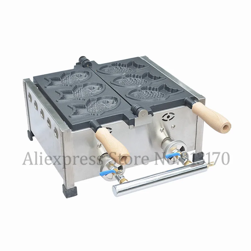 Антипригарная газовая рыба тайяки вафельная машина из нержавеющей стали 123 (15)