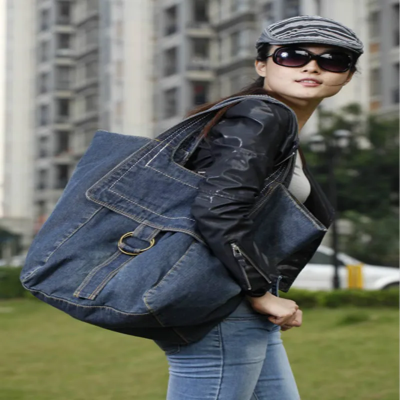 

2019 New Fashion Large Luxury Handbags Women Bag Designer Ladies Hand bags Big Purses jeans bagTote Denim Shoulder bag