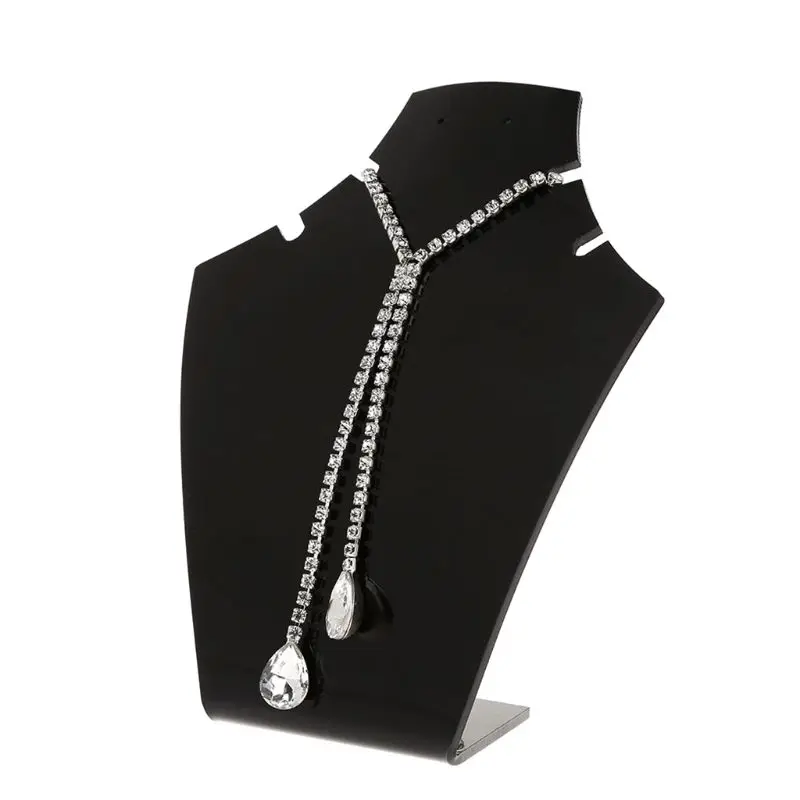 

Jewelry Display Shelf Stand Holder For Necklace Earrings Show Acrylic Black Fashion Mannequin Model Boutique Decoration Pendant