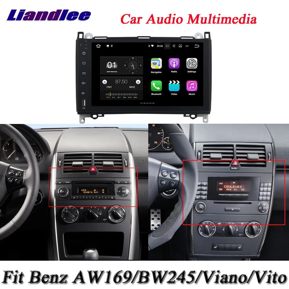 Top Liandlee Car Android System For Mercedes Benz Viano / Vito - Radio GPS Nav MAP Navigation HD Screen Multimedia NO CD DVD Player 3