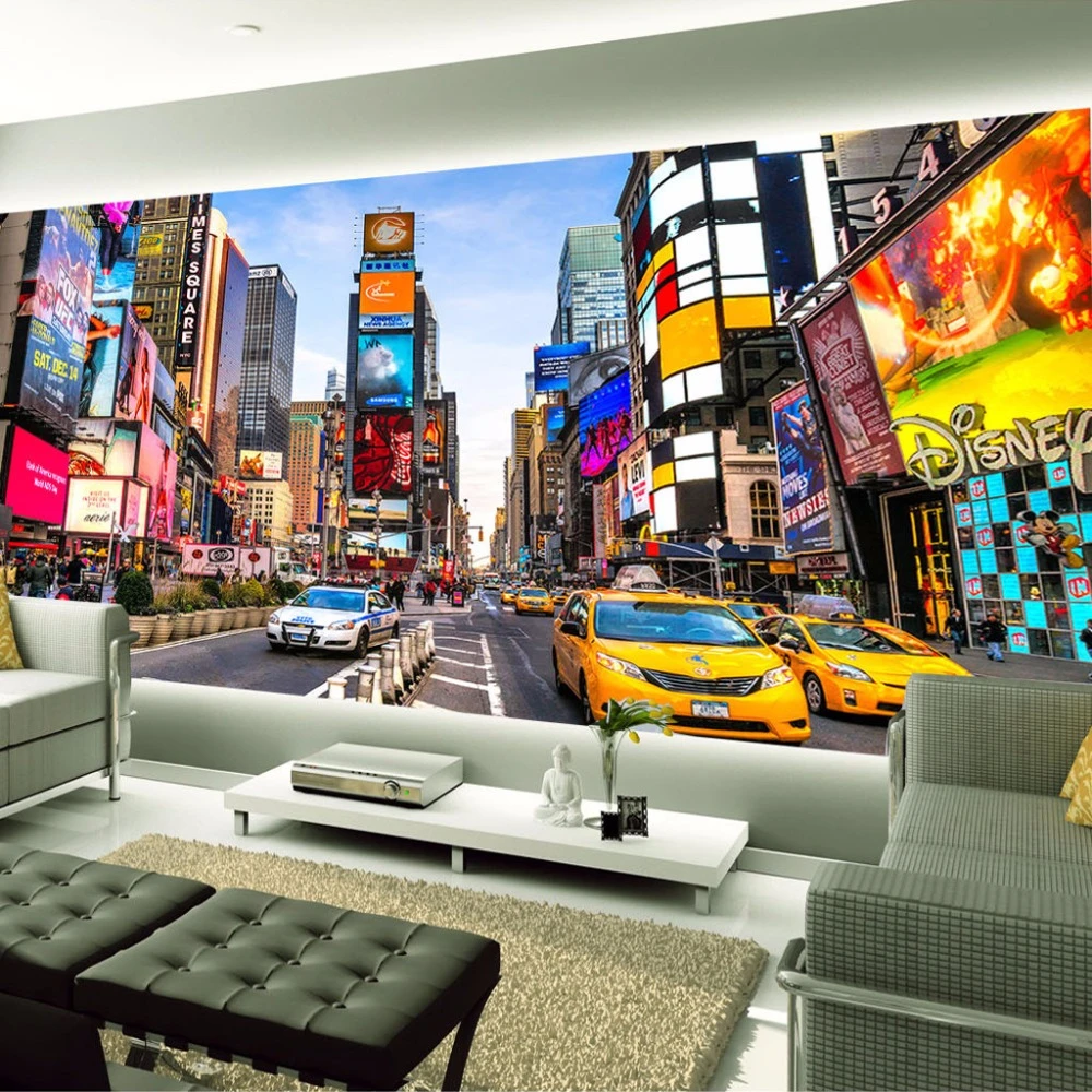 Custom 3d Photo Wallpaper Times Square New York Modern Street View Shop Bar Bedroom Living Room Theme Wallpaper 3d Stereo Mural Theme Wallpaper 3d Photophoto Wallpaper Aliexpress