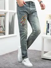 2019 blue brand embroidery designer hip hop men trousers regular soft denim streetwear ripped jeans designer distressed pants 2019 blue brand embroidery designer hip hop men trousers regular soft denim streetwear ripped jeans designer distressed pants
