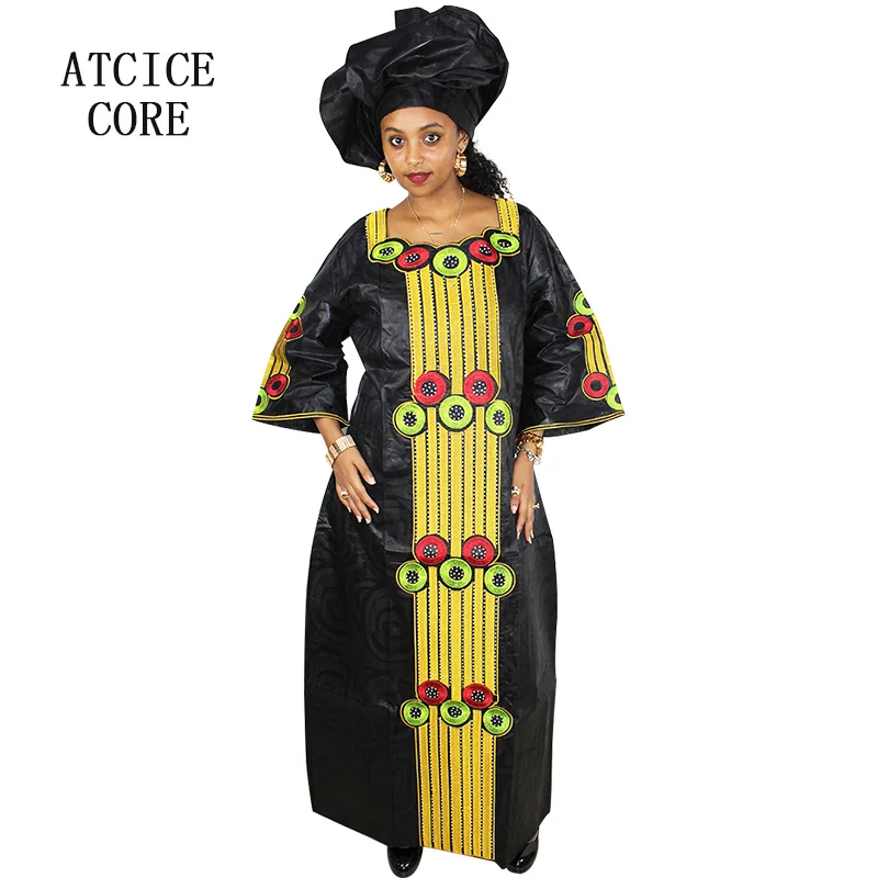 Африканские платья для женщин Дашики дизайн платье Базен RICHE вышивка дизайн платье длинное платье