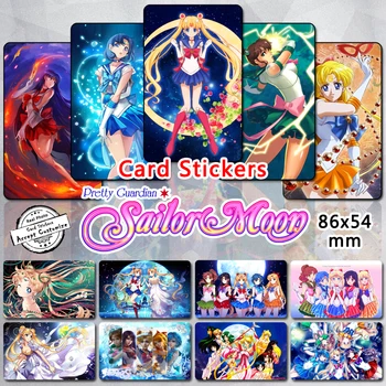 

35pcs Sailor Moon Card Stickers Classic Girl Anime Character Tsukino Usagi Mercury Crystal Senshi Glossy DIY Collectible Sticker