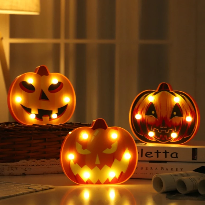 

Halloween Decor Night Lights For Indoor Outdoor Halloween Party Festival Lighting Spider/Bat/Pumpkin/Skull Battery Powered Pro
