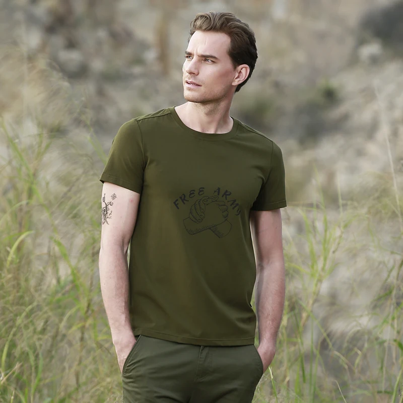 Free Army Summer T Shirt Men Short 