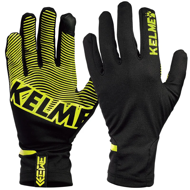 Зимние толстые спортивные футбольные перчатки KELME для велоспорта ветрозащитные