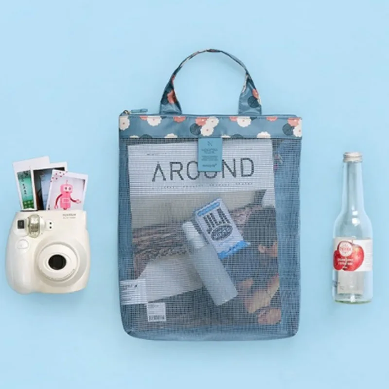 Summer swimming portable beach bag small 4-color grid swimsuit  storage bag wash bag sports portable shoulder bag Vacation trip