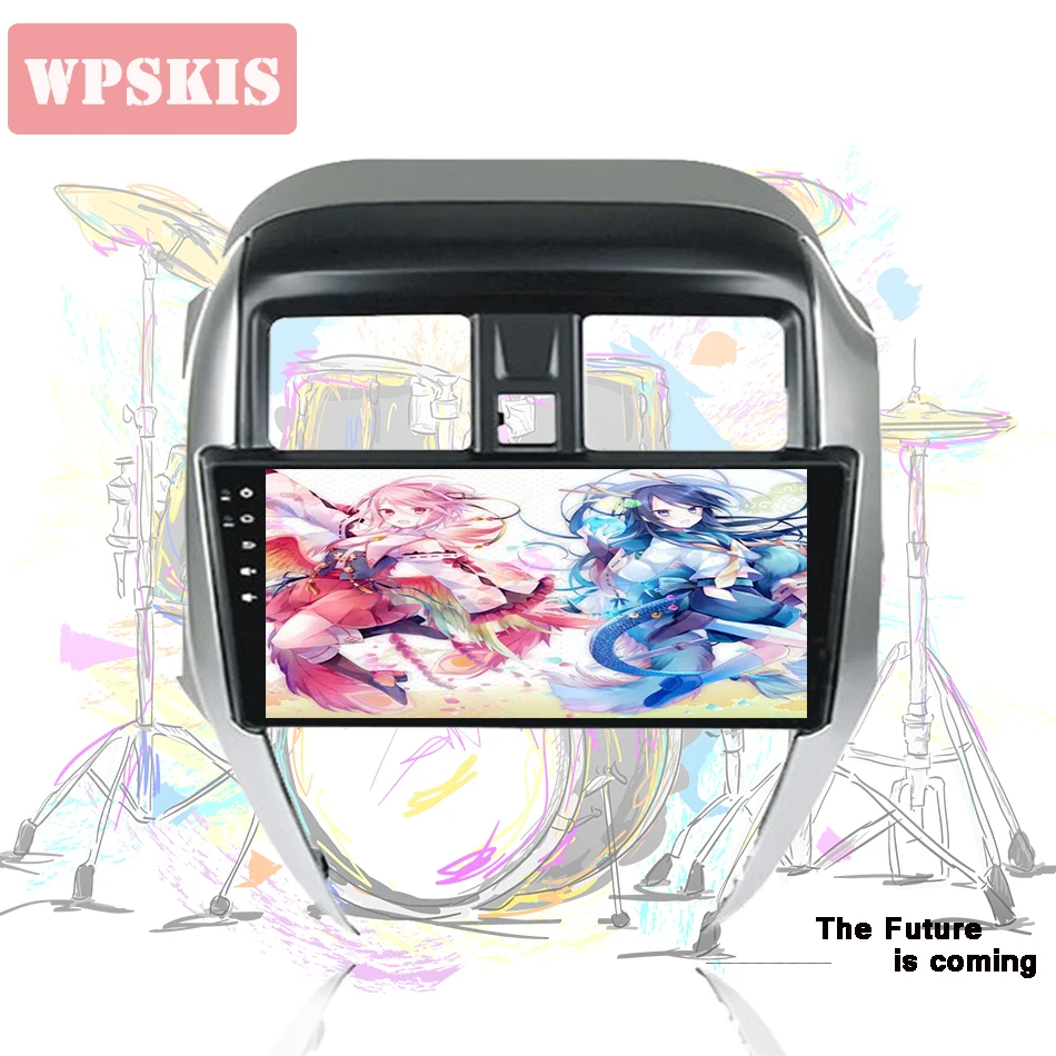 Excellent 2Din In dash car dvd player head unit tape recorder gps glonass 3/4g wifi bluetooth usb cam for NISSAN Sunny Almera 2014-2018 2