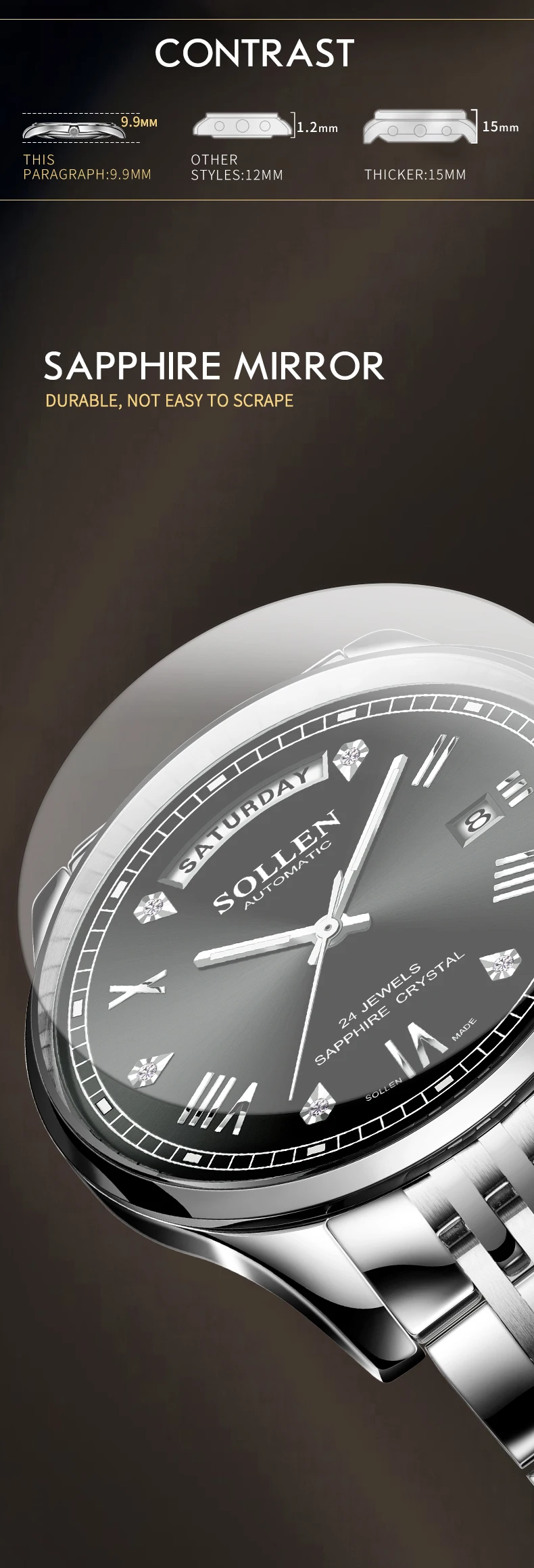 Роскошные деловые мужские механические часы с турбийоном, водонепроницаемые автоматические часы для мужчин Relojes Hombre