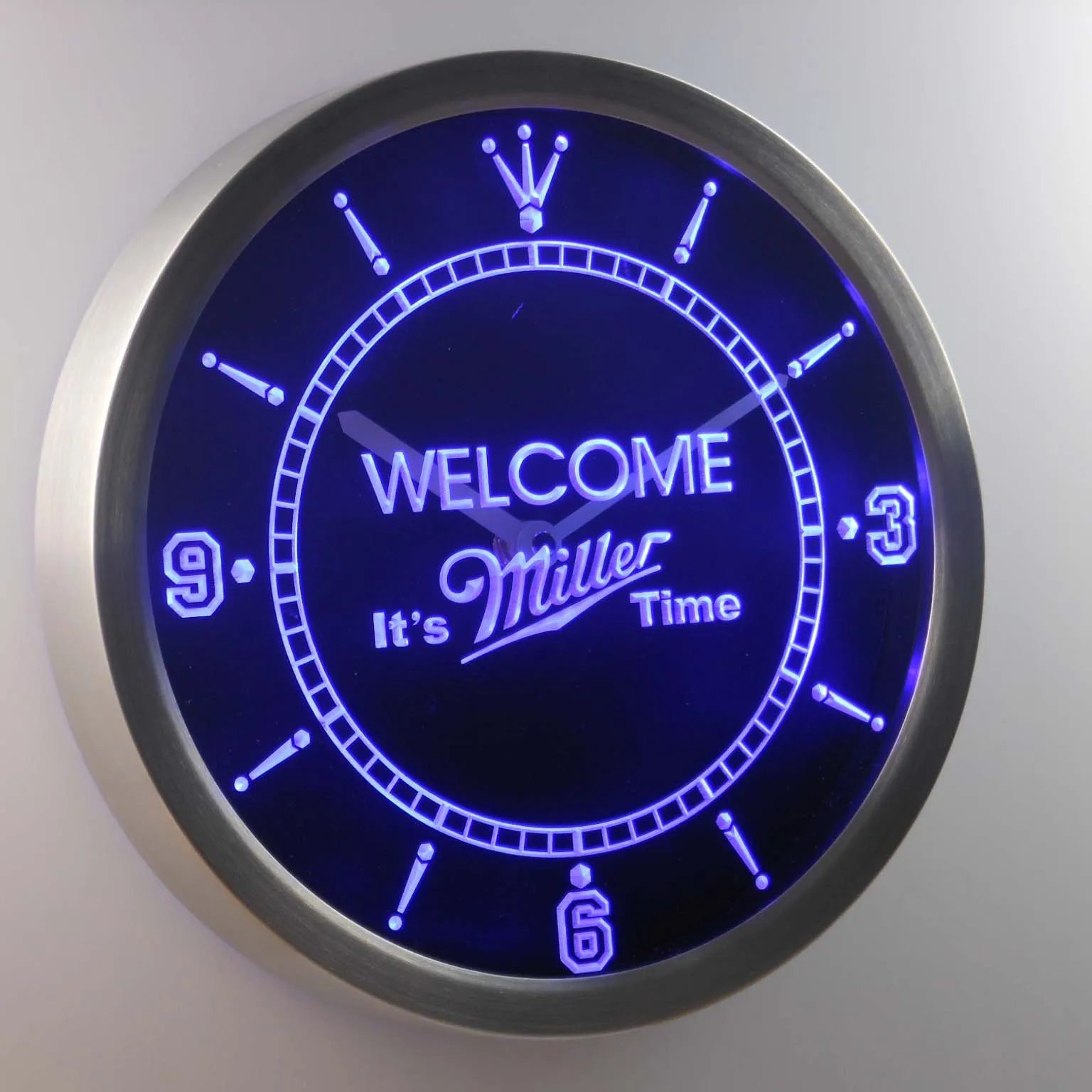 

nc0130 It's Miller Time Welcome Bar Beer Neon Sign LED Wall Clock