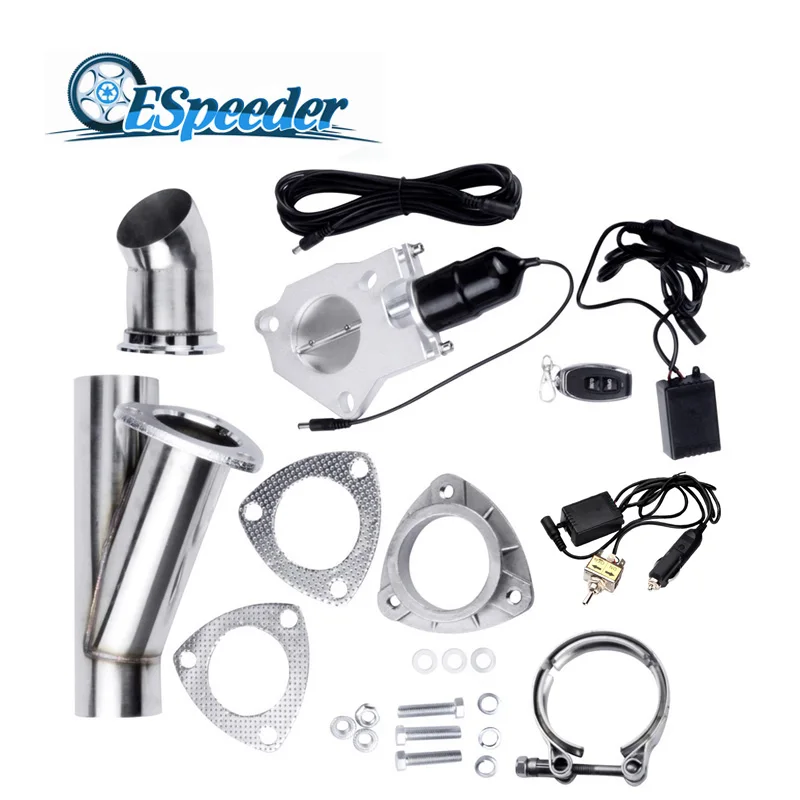 ESPEEDER 2.0&quot Exhaust Cut Out Catback Down Pipe Kit Stainless Steel Cutout With Remote Control+Manual Switch | Автомобили и