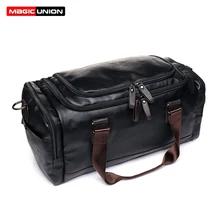MAGIC UNION New Men's Leather Travel Bags Handbags for Men Shoulder Bags Large-Capacity Big Bag Travel Tote for Business Trip MAGIC UNION New Men's Leather Travel Bags Handbags for Men Shoulder Bags Large-Capacity Big Bag Travel Tote for Business Trip