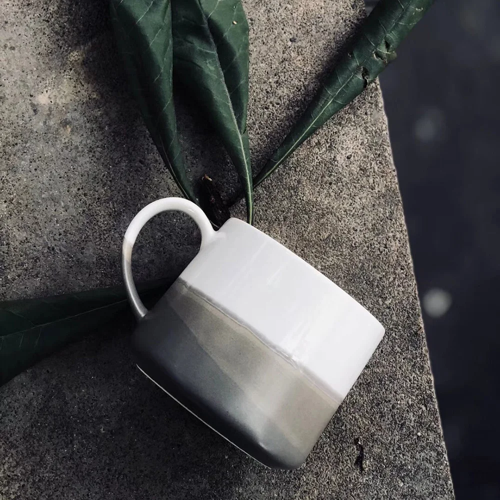 Русалка Керамика кружка Классический limited edition черный русалка кружка для кофе костяного фарфора кружки Творческий градиент цвета кружка