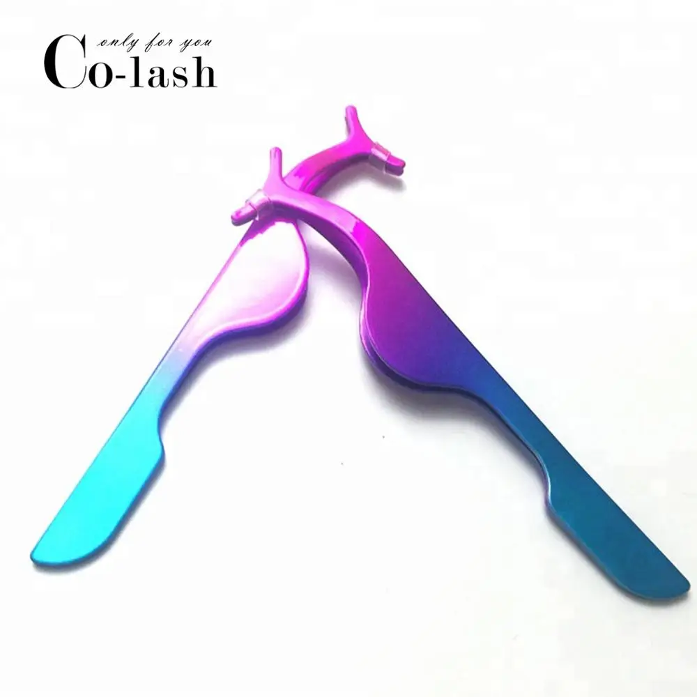 

Colash Fake Eye Lash Applicator False Eyelash Tweezers Eyelash Extension Curler Nipper Auxiliary Clip Clamp Makeup Forceps Tools