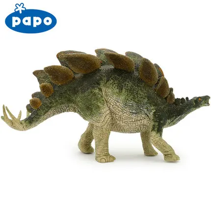 Papo Stegosaurus Имитация Динозавра модель коллекции музейного периода мир Юрского периода древние создания детские игрушки