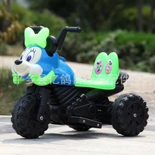 Картон Микки мин Детский Электрический мотоцикл трехколесный велосипед ребенок может сидеть на Beetle Drive от детей