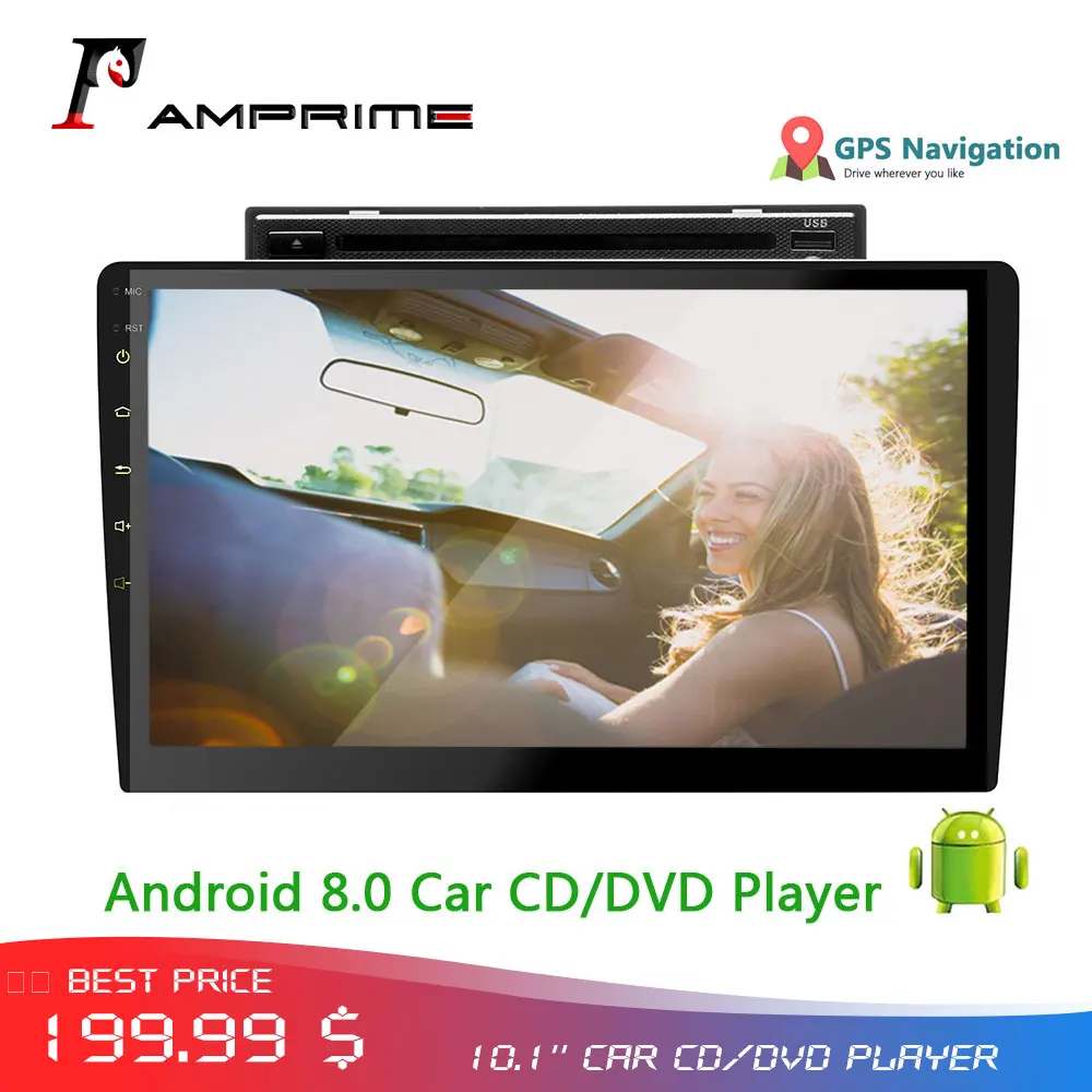 AMPrime10.1 ''Автомобильный CD/DVD плеер 2 din Android автомобильный мультимедийный Wifi