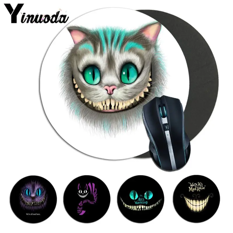 

Yinuoda Anime The Cheshire Cat face Mousepads gamer gaming Mouse pads Natural Rubber Anti-Slip Best Choice Mouse Pad anime