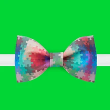 Новые модные мужские Оригинальные ручной работы галстук бабочка с принтом банкетные вечерние платья жениха Свадебные цветной пазл