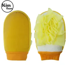 Ким Юань рукавица для ванны перчатка мочалка Губка кисти пуф ванна сетка щетка Ванна Душ перчатка с цветком Ванна мяч