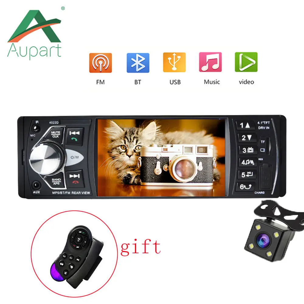 

4022D car radio auto audio car stereo bluetooth rear view camera usb aux TF mp4 mp5 player SD TF autoradio 1 din araba teypleri