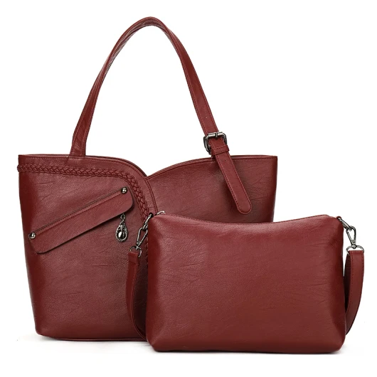 

2018 new wave Korean version of the wild leather Messenger bag simple fashion bucket bag ladies shoulder bag
