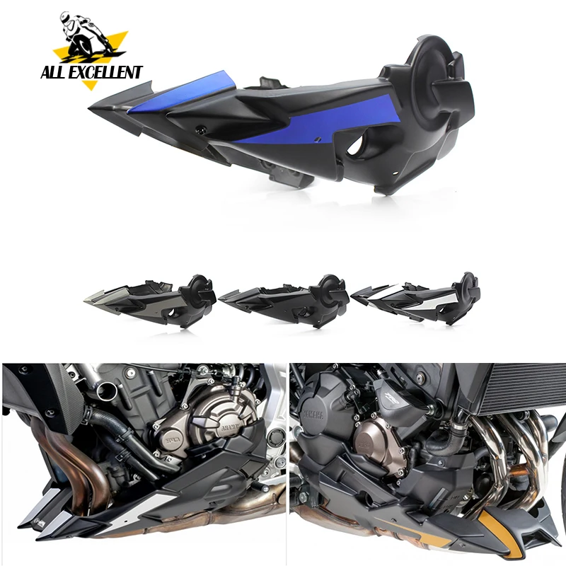 

Motorcycle Body Fairing Kit Aftermarket ABS plastic for 2015-2018 Yamaha FZ-07 MT-07 FZ07 MT07 Bellypan Engine Spoiler fairings