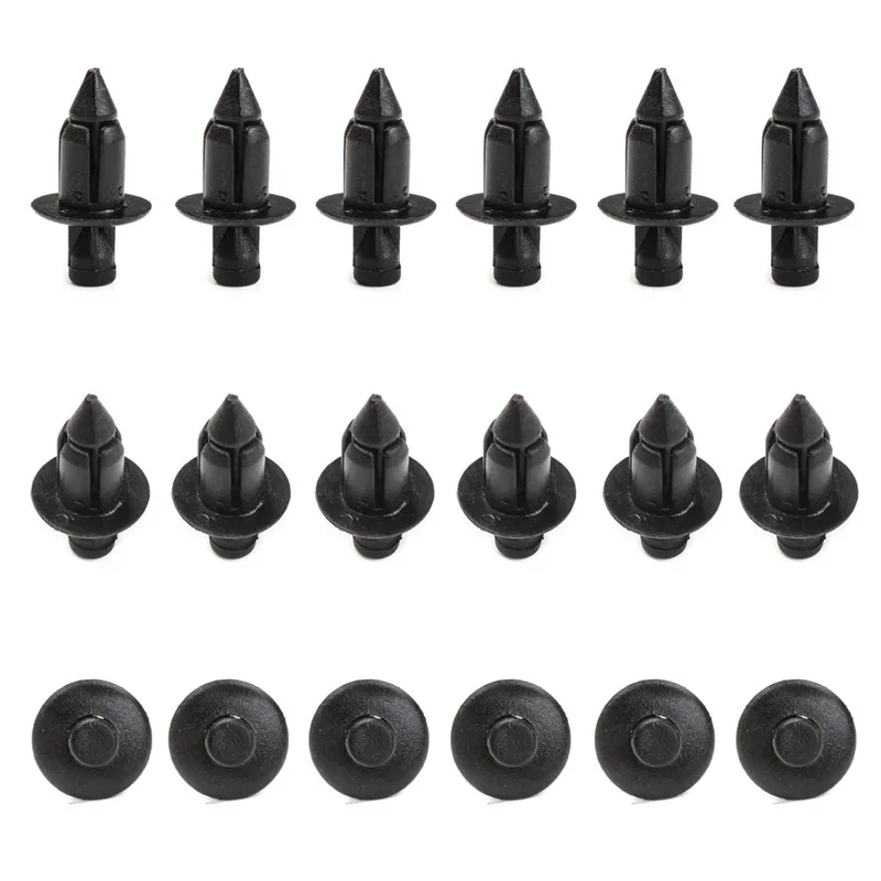

50 PCS/set Black Plastic Automotive Rivet Retainer Car Arrow Clip Fit For Hole 6mm Toyota/Suzuki
