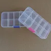 10 Grids Adjustable Transparent Plastic Storage Box for Small Component Jewelry Tool Box Bead Pills Organizer Nail Art Tip Case ► Photo 3/5