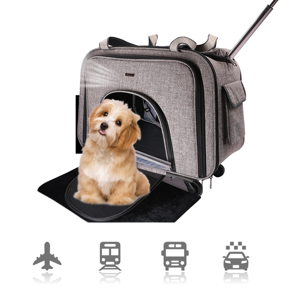 DODOPET Сумка-переноска для питомцев, переноска для собак, кошек, сумка-переноска с колесами для путешествий на открытом воздухе