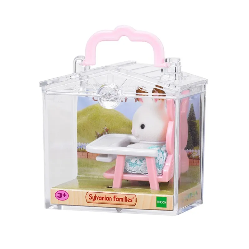 Sylvanian Families кролик и обеденный стул набор кукольный домик животные пушистые игрушечные фигурки подарок для девочки Новинка 5197