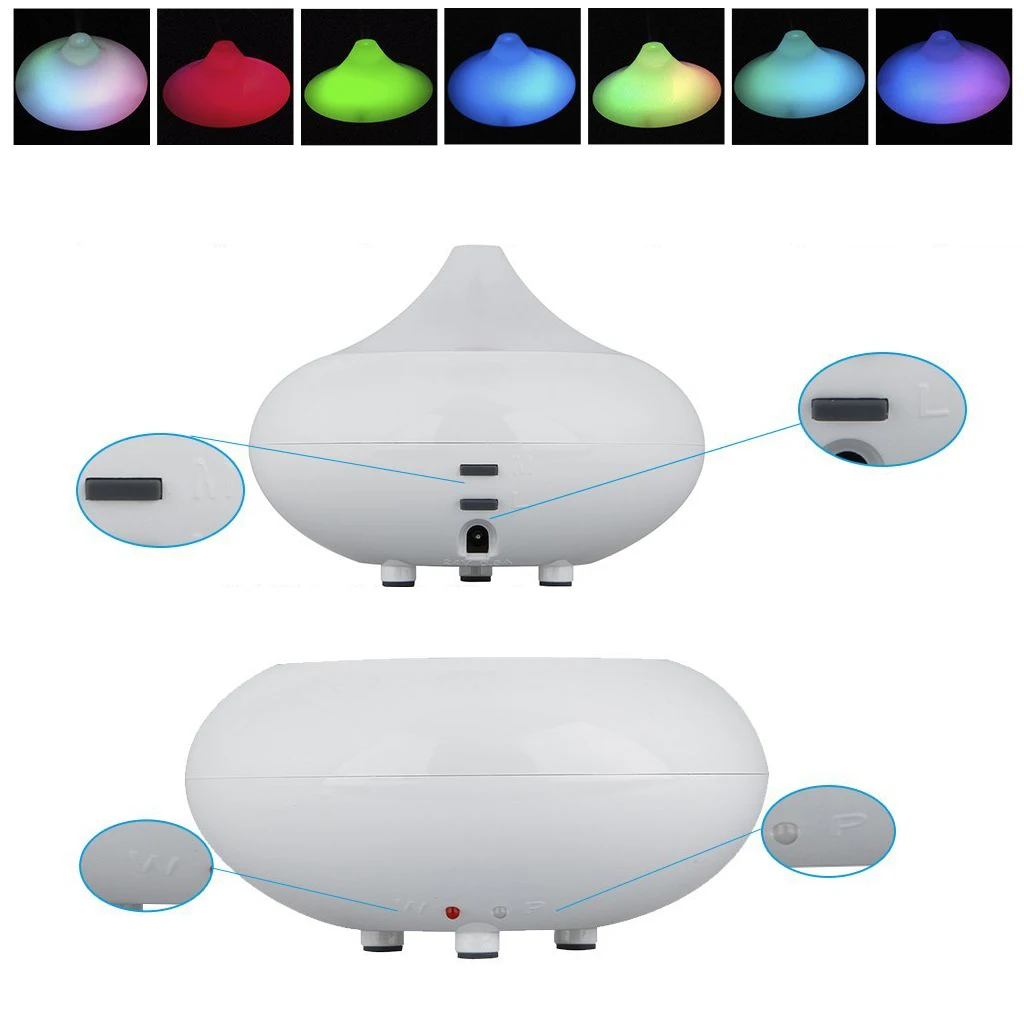 

GX. Ultrasonic Humidifier Diffuser aroma diffuser essential oil diffuser fragrance diffuser with colorful LED (white) Gift