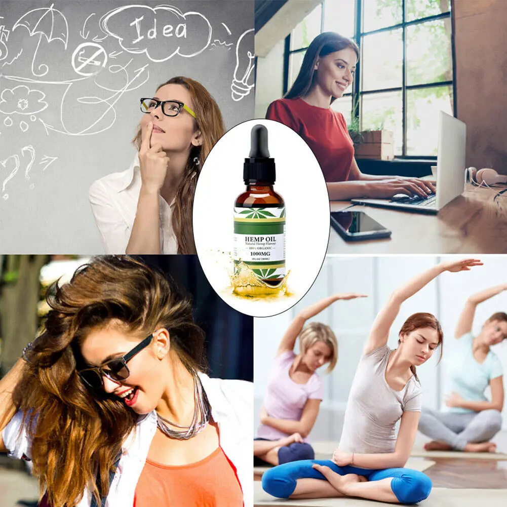 

Newly Organic Hemp Seed Oil 1000mg Sleeping Aid Anti Stress Nerve Pain Relief 19ing