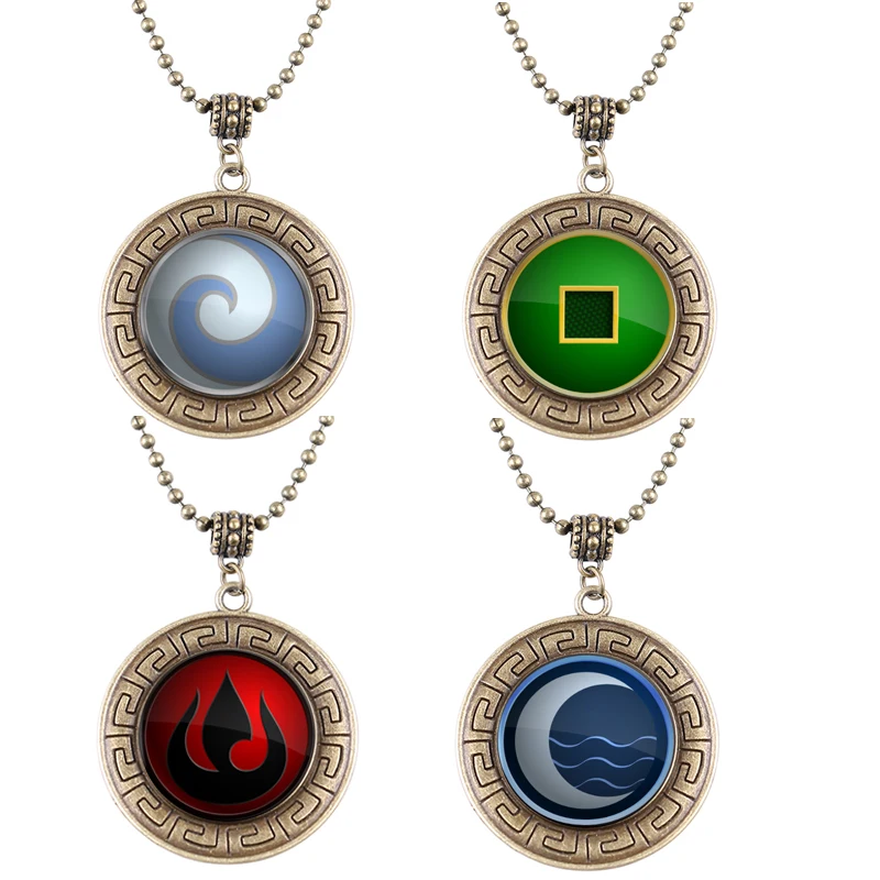 1pcs/lot Avatar the Last Airbender Bronze Shield Vintage Necklace