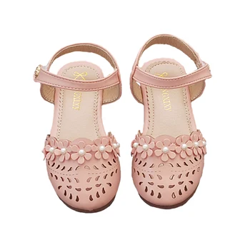 

Bekamille Children Sandals For Girls Kids Sandals Summer Soft Bottom Shoes Cut-Outs Retro Pearl Floral Breathable Candy colors
