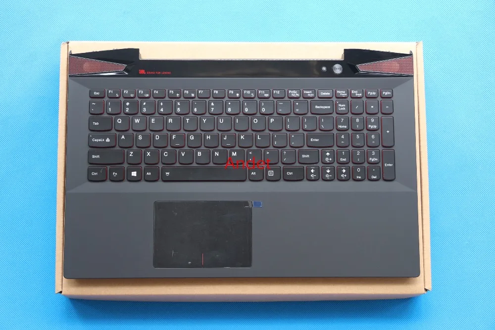 New  Original Palmrest with US Backlight Keyboard for Lenovo IdeaPad Y50 Y50-70 KB Bezel Upper Cover with TouchPad AP14R000A00