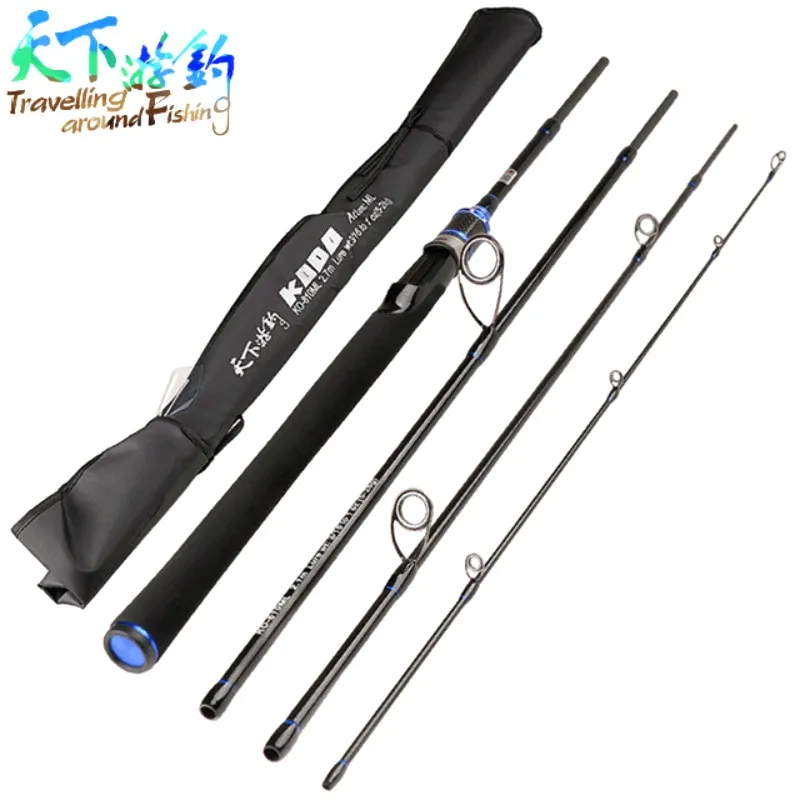 

4 Section Spinning Fishing Rod 2.1m 2.4m 2.7m Medium Power Carbon Fiber Lure Rod for Saltwater EVA Handle Fishing Pole Pesca