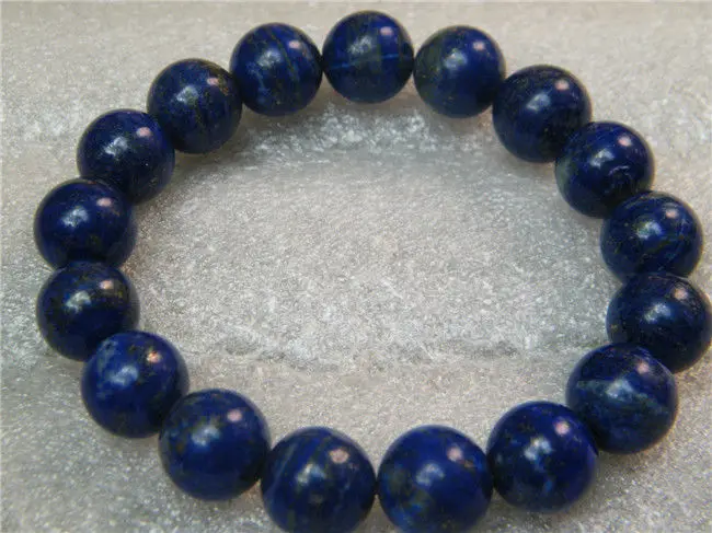 

Hot sell ->@@ New transport Natural purple lapis lazuli bead bracelet 13 MM NEW -Top quality free shipping