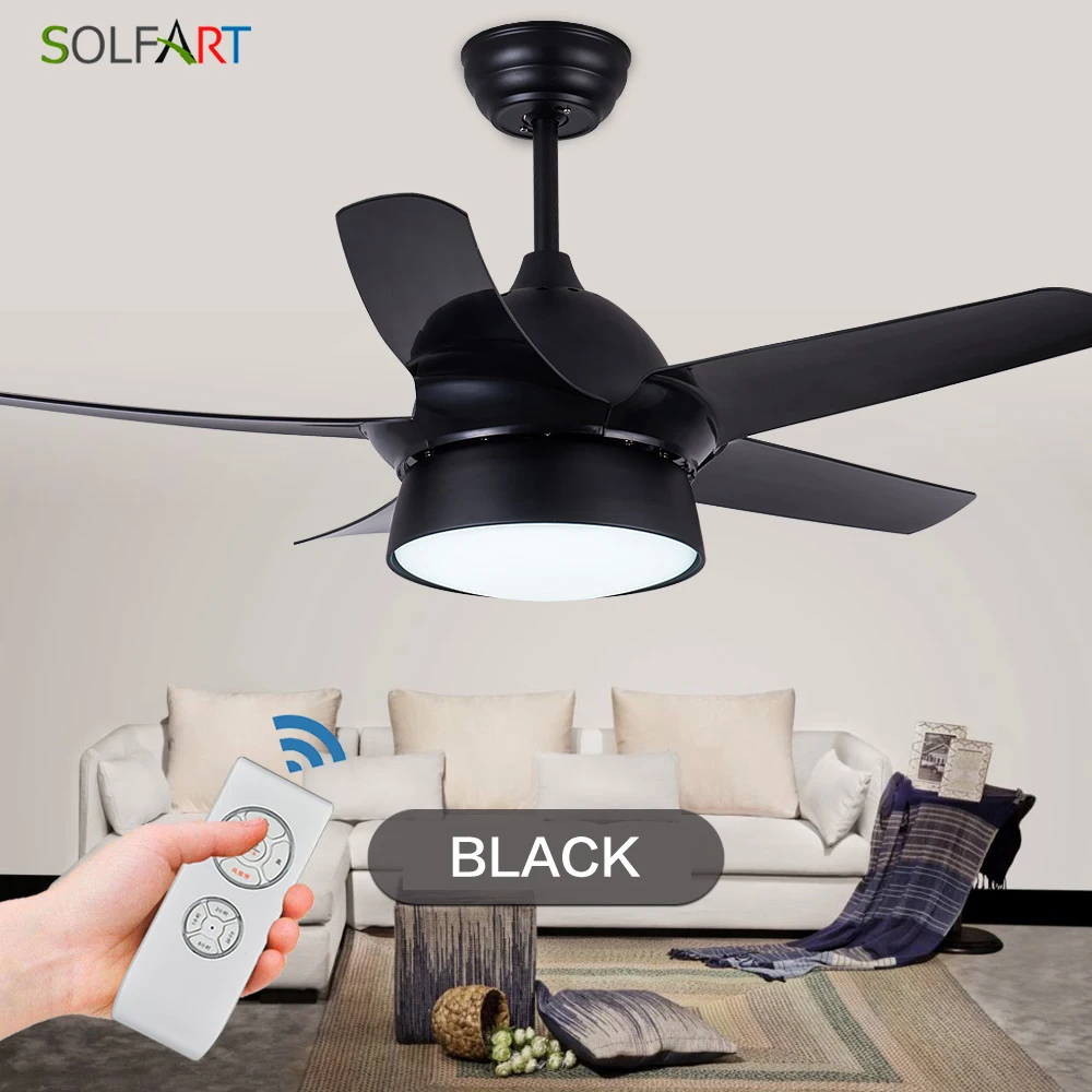 Us 178 0 30 Off Modern Led Ceiling Fan Led Dining Lamp With Remote Control Gold Black White Pink Ceiling Fan In Ceiling Fans From Lights Lighting