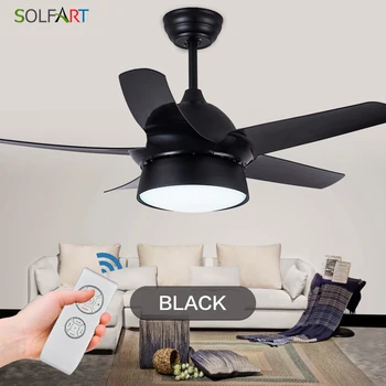

Modern LED Ceiling Fan Led Dining lamp With Remote Control Gold Black White Pink Ceiling Fan