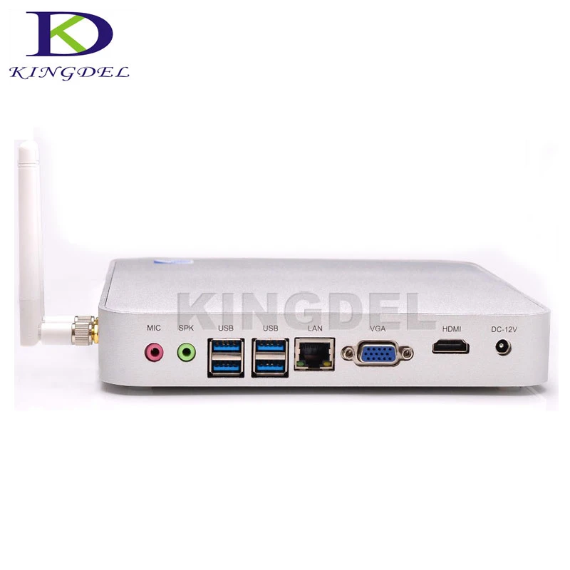 4GB RAM 128GB SSD Fanless Mini Computer HTPC Intel Celeron 1037U Dual Core 1 8Ghz CPU