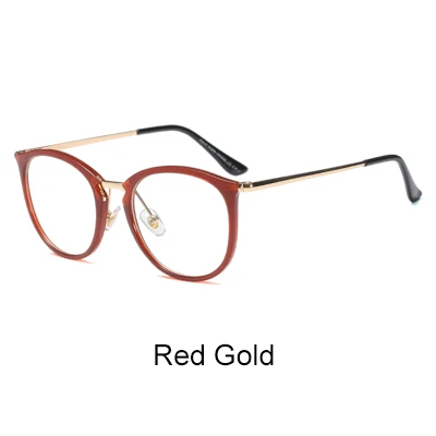 Ralferty, женские очки, прозрачная оправа, очки по рецепту, очки, оптическая близорукость, большие прозрачные очки, аксессуары F92158 - Цвет оправы: Red Gold