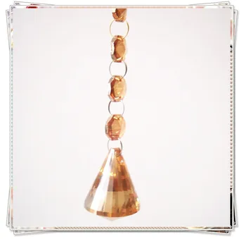 

80 Chains /Lot K9 AAA Crystal Cognac Crystal Suncatcher Strand+Pendant Crystal Strand Chains For Wedding Decoration For Sale