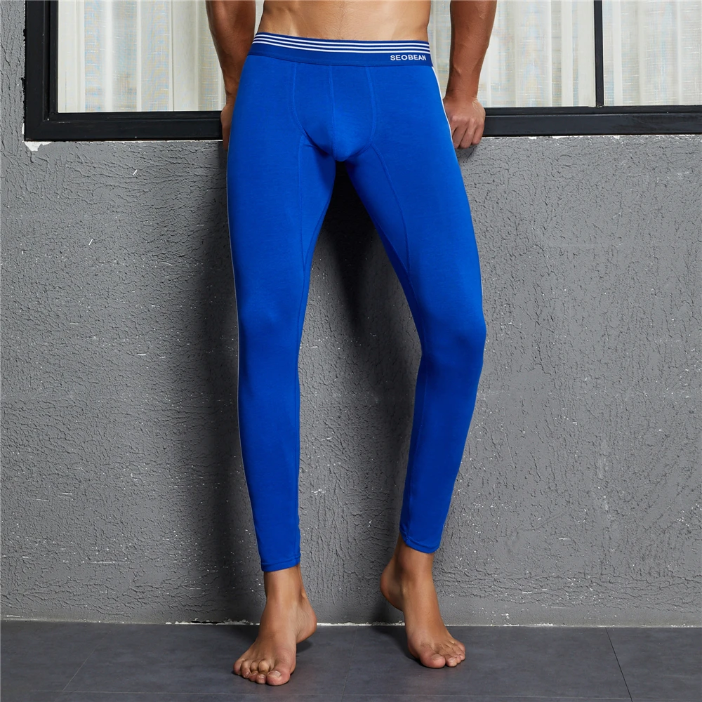 GANYANR Sports Leggings Running Tights Men Basketball Compression Pants Fitness Gym Athletic Jogging Winter Sexy Pouch Yoga Gay