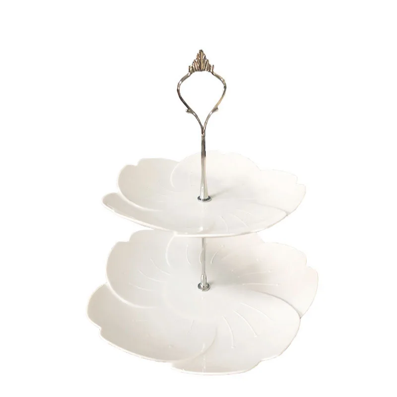 

3/2-Tier Cake Stand Fruit Tray Fruits Desserts Candy Buffet Plates Serving Tray