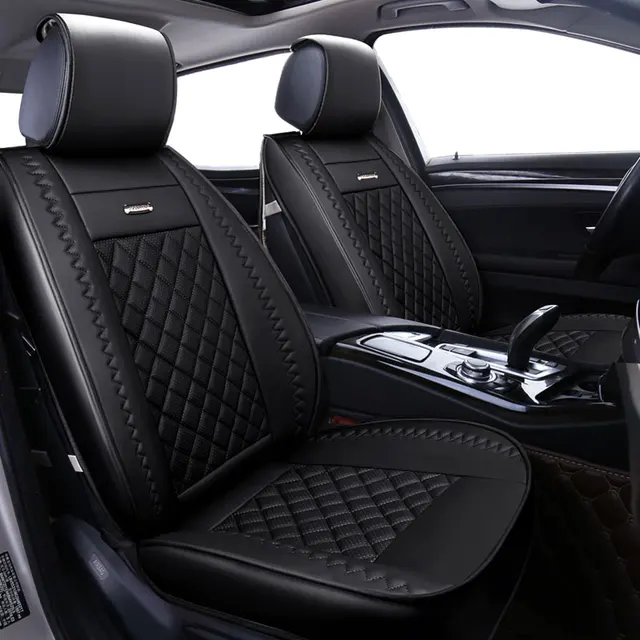 Leather universal car seat cover covers for toyota wish vitz aygo lc200 yaris fortuner harrier